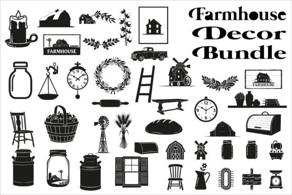 Download Modern Farmhouse Decor Silhouette Bundle - Farmhouse Collection