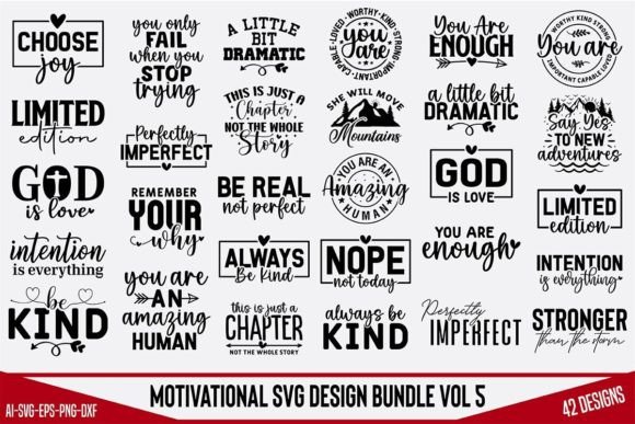 Download Motivational SVG Design Bundle Vol.5 - Motivational svg Collection