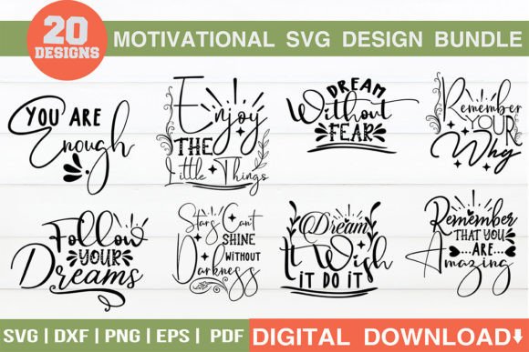 Download Motivational SVG Design Bundle - Motivational svg Collection