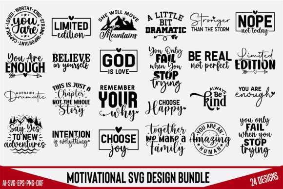 Download Motivational Svg Design Bundle - Motivational svg Collection