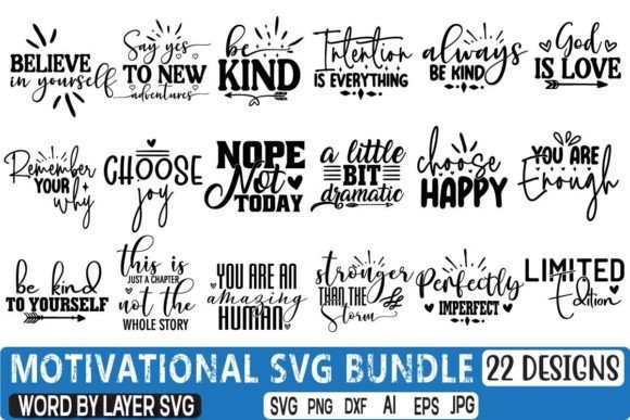 Download Motivational SVG Design Bundle Vol.15 - Motivational svg Collection