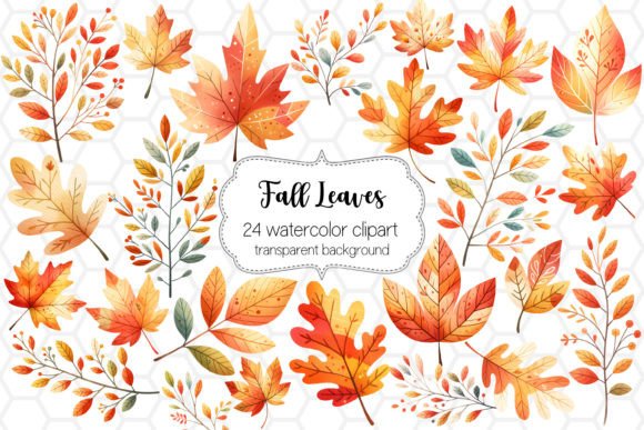 Download Fall Leaves Clipart Bundle PNG Designs - Fall leaves Collection